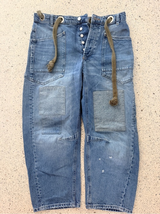 We The Free Denim - Free People Women's Moxie Low Slung Pull-On Barrel Jeans-Size 26